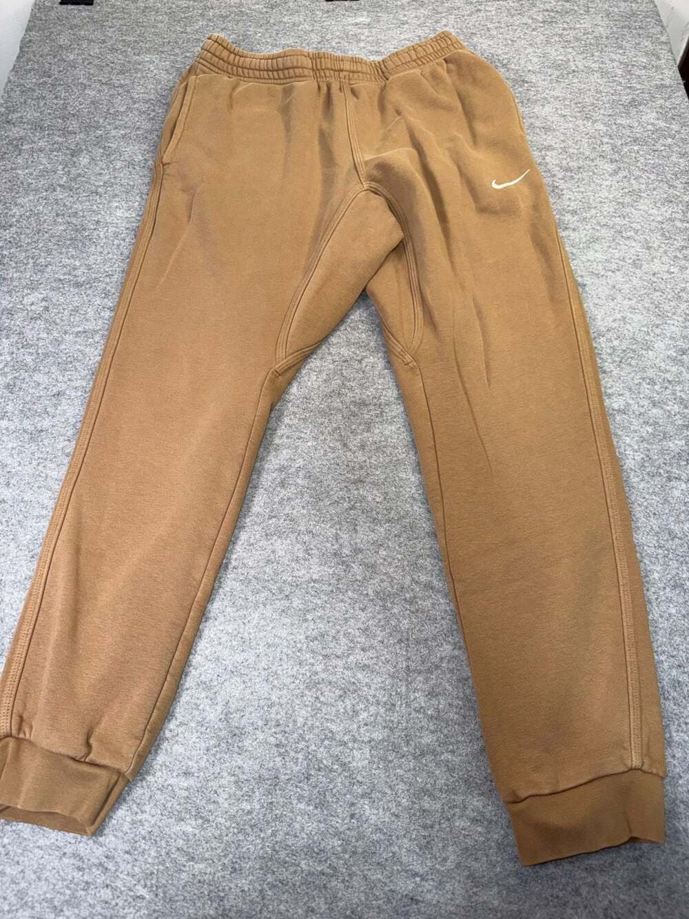 Nike Sweatpants Size M Brown Fleece Joggers Swoosh